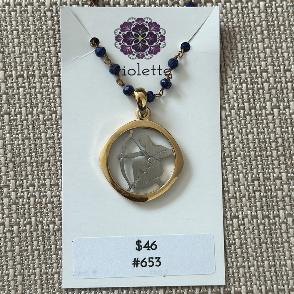 Unique Vintage Beaded Necklace #653 Handmade by Violette Grace